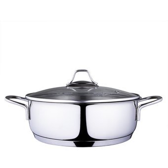 Serenk Modernist 24 cm Paslanmaz Çelik Karnıyarık Basık Tenceresi