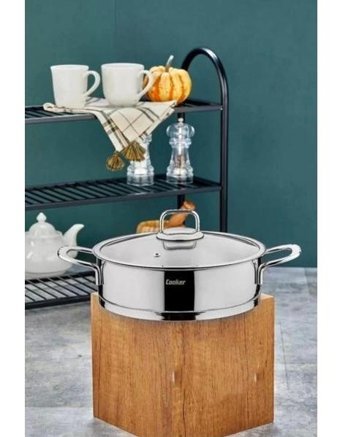 Cooker Ckr2982 26 cm Çelik Basık Tencere