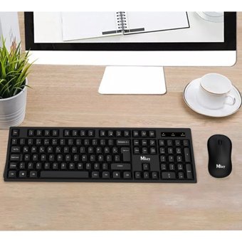 Mkey MK-113 Sessiz Ergonomik Siyah Kablosuz Klavye Mouse Seti