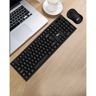 Mkey MK-113 Sessiz Ergonomik Siyah Kablosuz Klavye Mouse Seti