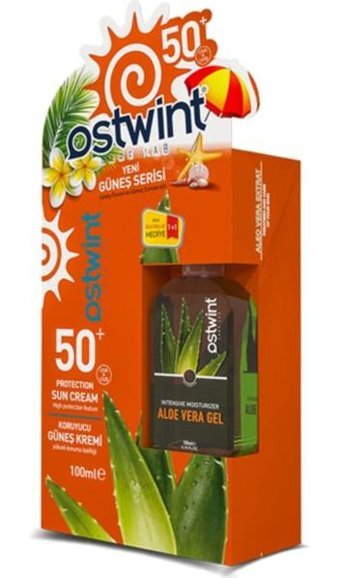 Ostwint E Vitaminli 50 Faktör Güneş Kremi 100 ml + Aloe Vera Jel 100 ml