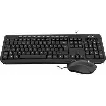 Inca IMK-374U Ergonomik Siyah Kablolu Klavye Mouse Seti