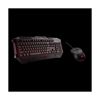 Asus Cerberus Işıklı Siyah Kablolu Klavye Mouse Seti