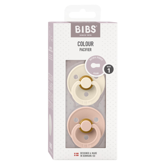 Bibs Colour Ivory/Blush 0-6 Ay Kauçuk 2'li Emzik Fil Dişi Pembe
