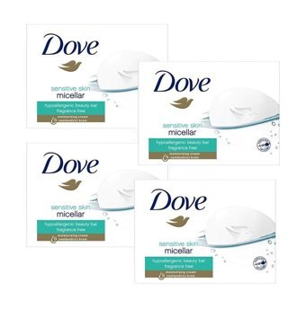 Dove Beauty Cream Bar Sensitive Skin Micellar Sabun 4x90 gr