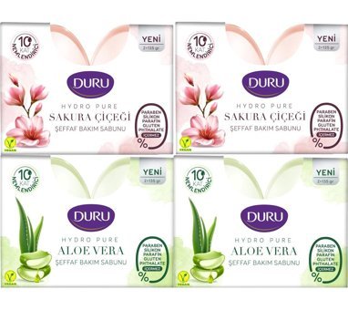 Duru Hydro Pure Aloe Vera-Sakura Çiçeği Sabun 4x270 gr