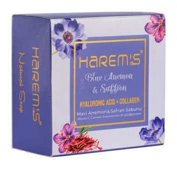 Harem's Güzellik Hyaluronik Asit-Kolajen-Mavi Anemon-Safran Sabun 120 gr