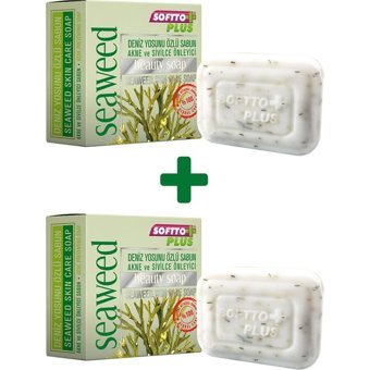 Softto Plus Akne ve Sivilce Önleyici Organik Deniz Yosunu Sabun 2x100 gr