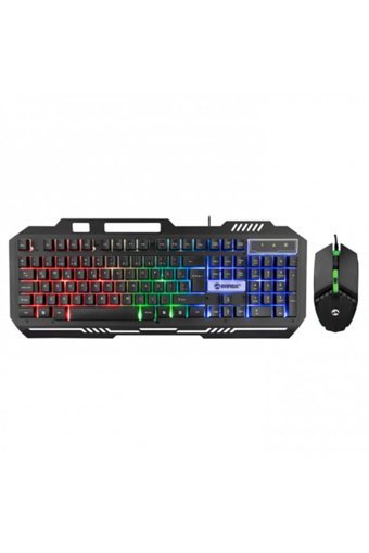Everest KM-G88 X Işıklı Ergonomik Siyah Kablolu Klavye Mouse Seti