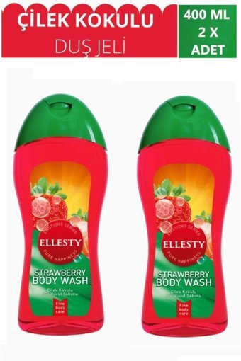 Ellesty Çilek Duş Jeli 2×400 ml