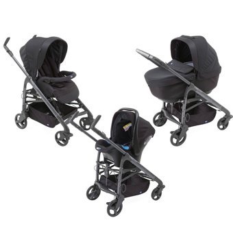 Chicco Trio Love Up Katlanabilir Travel Sistem Bebek Arabası Siyah