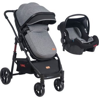 Kanz D-Go Katlanabilir Travel Sistem Bebek Arabası Gri