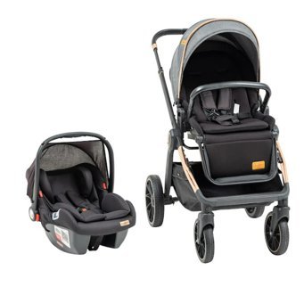 Baby2go 2340 Napoli Katlanabilir Travel Sistem Bebek Arabası Gri