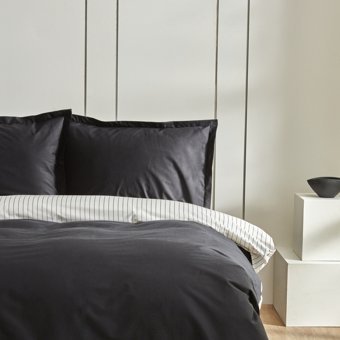 Karaca Home Cool Touch Stripe Çift Kişilik Nevresim Takımı Siyah
