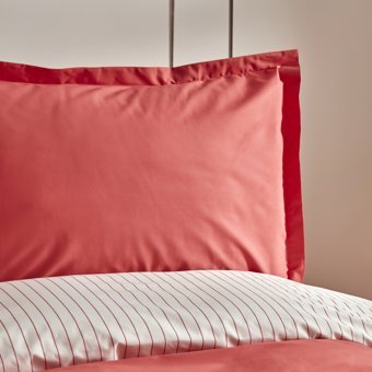 Karaca Home Cool Touch Stripe Çift Kişilik Nevresim Takımı Kırmızı