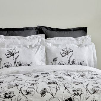 Karaca Home Lucinda %100 Pamuk Çift Kişilik Nevresim Takımı Siyah