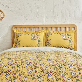 Karaca Home Lansy %100 Pamuk Çift Kişilik Nevresim Takımı Sarı