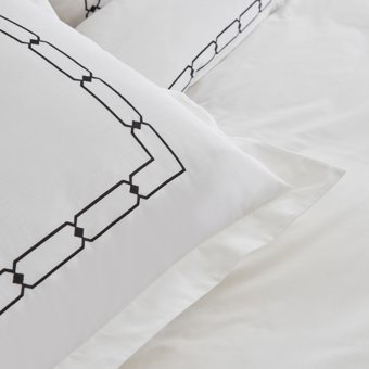 Karaca Home White Collection Diane Çift Kişilik Nakışlı Percale Nevresim Takımı Beyaz