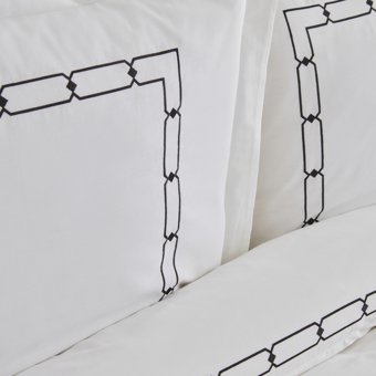 Karaca Home White Collection Diane Çift Kişilik Nakışlı Percale Nevresim Takımı Beyaz