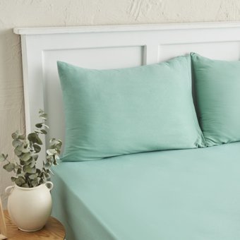 Karaca Home Motto Penye Fitted Çift Kişilik Çarşaf 160x200+30 cm Yeşil
