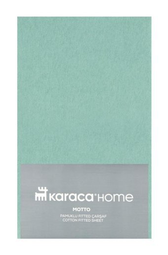 Karaca Home Motto Penye Fitted Çift Kişilik Çarşaf 160x200+30 cm Yeşil