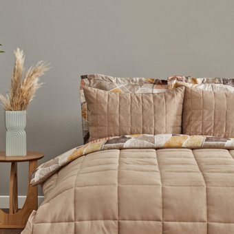 Karaca Home Lydia Çift Kişilik Stripe Comfort Set Bej