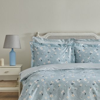 Karaca Home Daisy %100 Pamuk Çift Kişilik Nevresim Takımı Mint (PP)