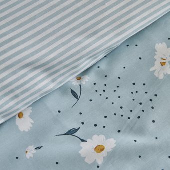 Karaca Home Daisy %100 Pamuk Çift Kişilik Nevresim Takımı Mint (PP)