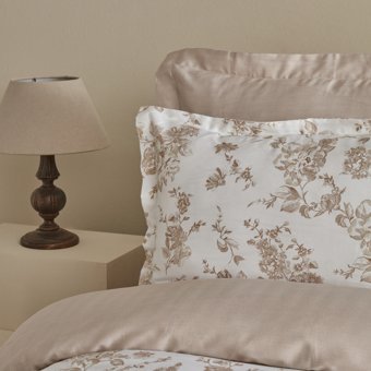 Karaca Home Cara %100 Pamuk Saten Çift Kişilik Nevresim Takımı Koku Hediyeli Bej