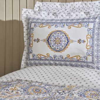 Karaca Home Aprika %100 Pamuk Çift Kişilik Nevresim Takımı Mavi