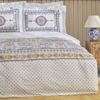 Karaca Home Aprika %100 Pamuk Çift Kişilik Nevresim Takımı Mavi