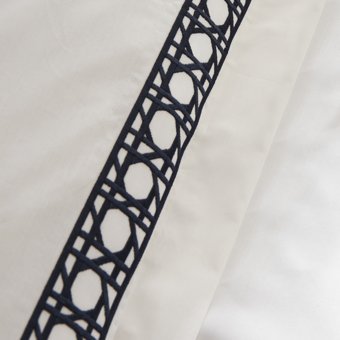 Nautica Home Rattan Navy Percale %100 Pamuk Çift Kişilik Nevresim Takımı