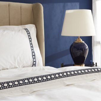 Nautica Home Rattan Navy Percale %100 Pamuk Çift Kişilik Nevresim Takımı