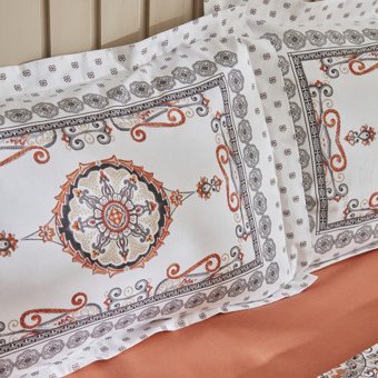 Karaca Home Aprika %100 Pamuk Çift Kişilik Nevresim Takımı Kiremit