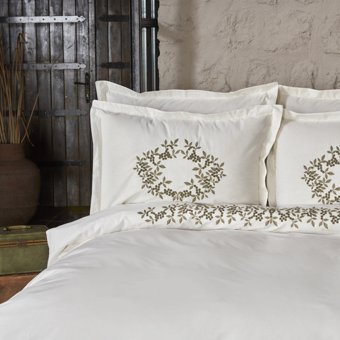 Karaca Home Casandra %100 Pamuk Çift Kişilik Nakışlı Nevresim Takımı Ekru