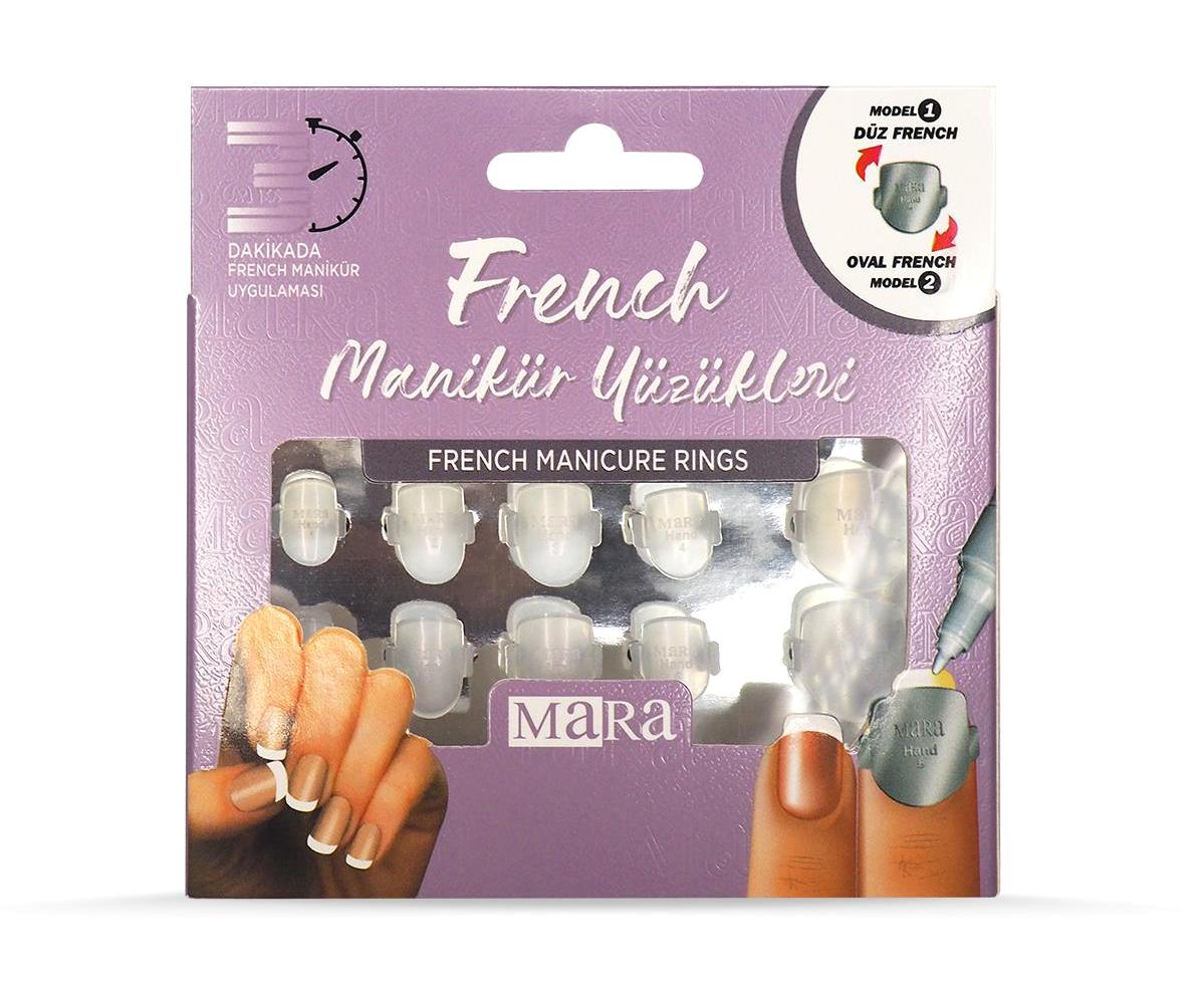 Mara French 10'lu Oval Beyaz Takma Tırnak