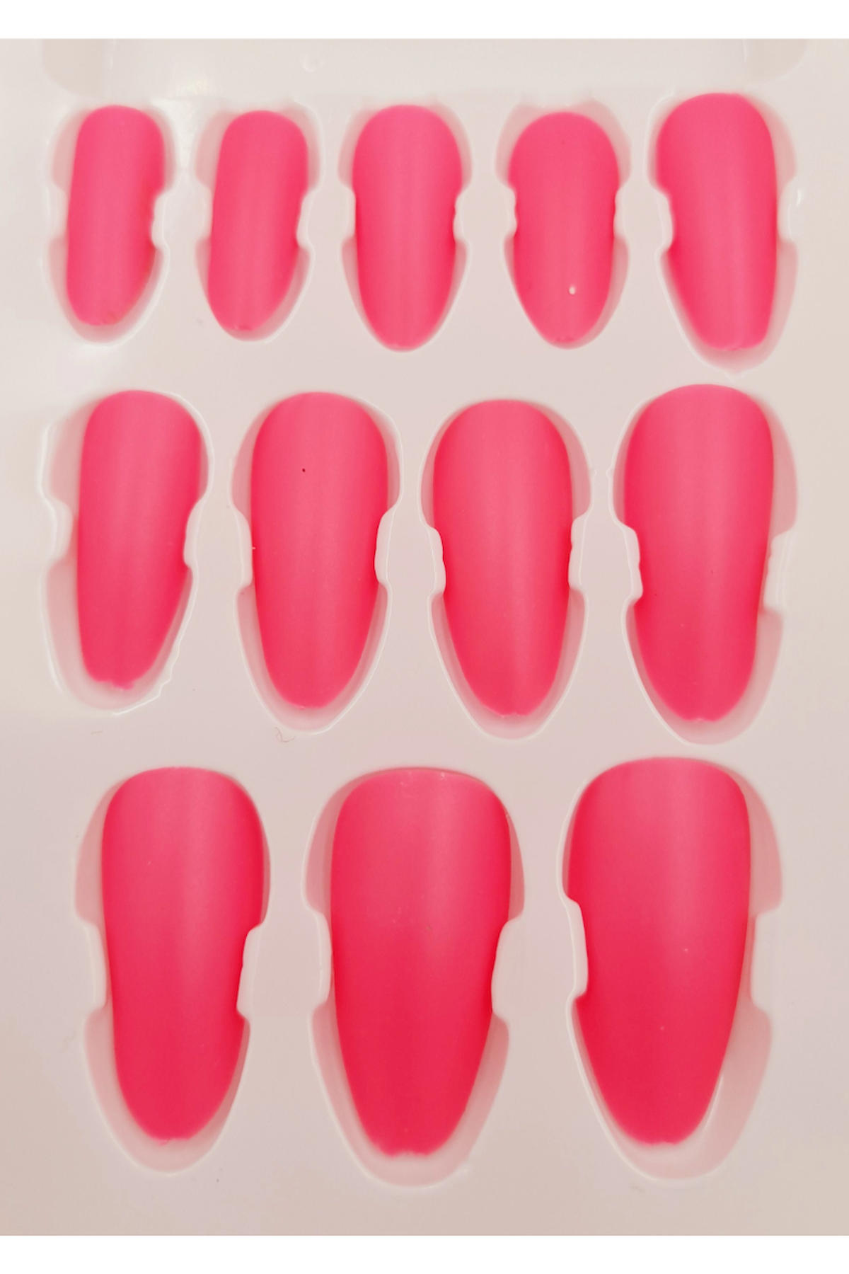Monalisa Home Simli 12'li Oval Pembe Takma Tırnak