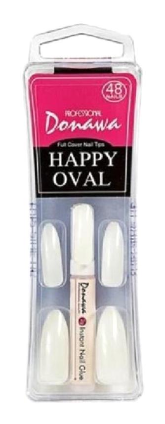 Donawa Cw-45 Happy Naturel 48'li Oval Beyaz Takma Tırnak