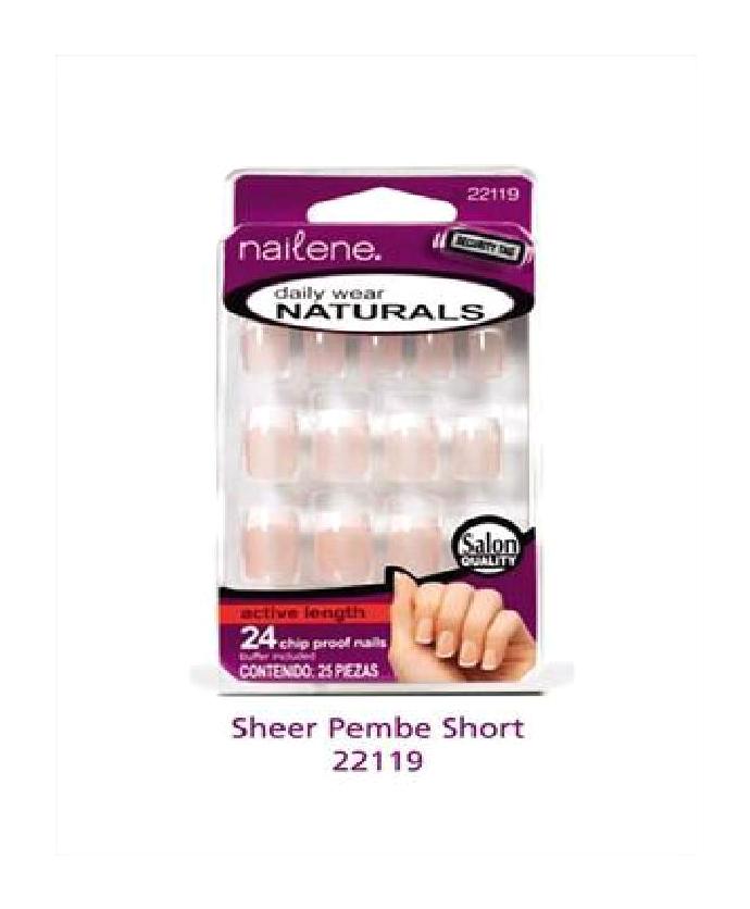 Nailene Daily Wear Naturals 22119 Naturel 24'lü Kare Pembe Takma Tırnak