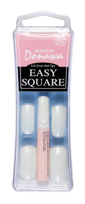 Donawa Cw-03 Easy Square Naturel 40'lı Kare Beyaz Takma Tırnak