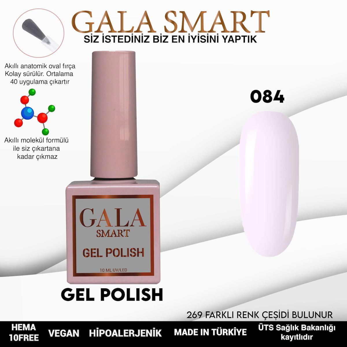 Gala Smart 84 Beyaz Parlak Kalıcı Oje