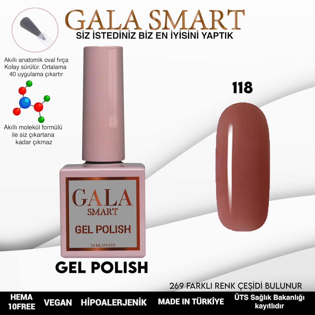 Gala Smart 118 Gül Kurusu Parlak Kalıcı Oje