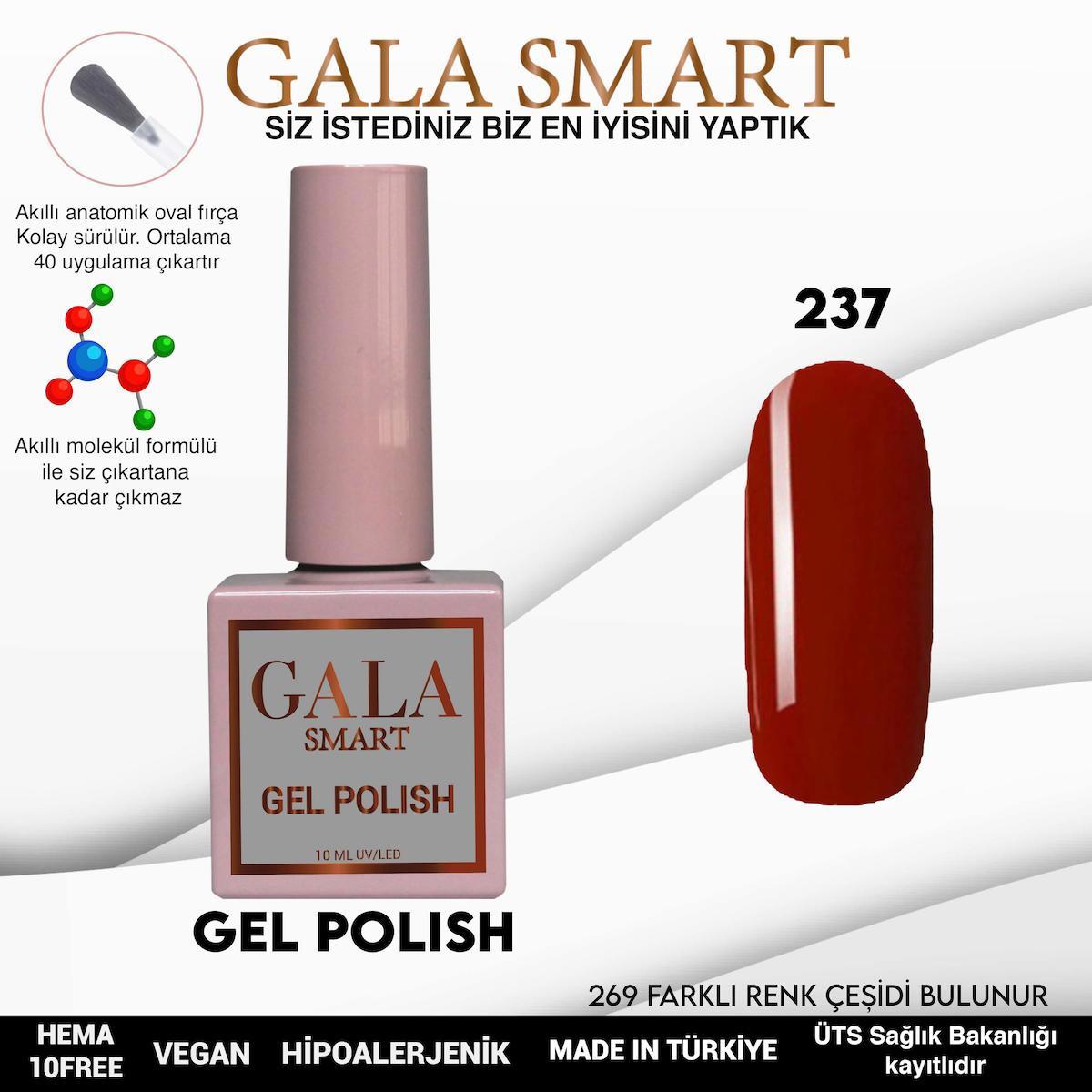 Gala Smart 237 Bordo Parlak Kalıcı Oje