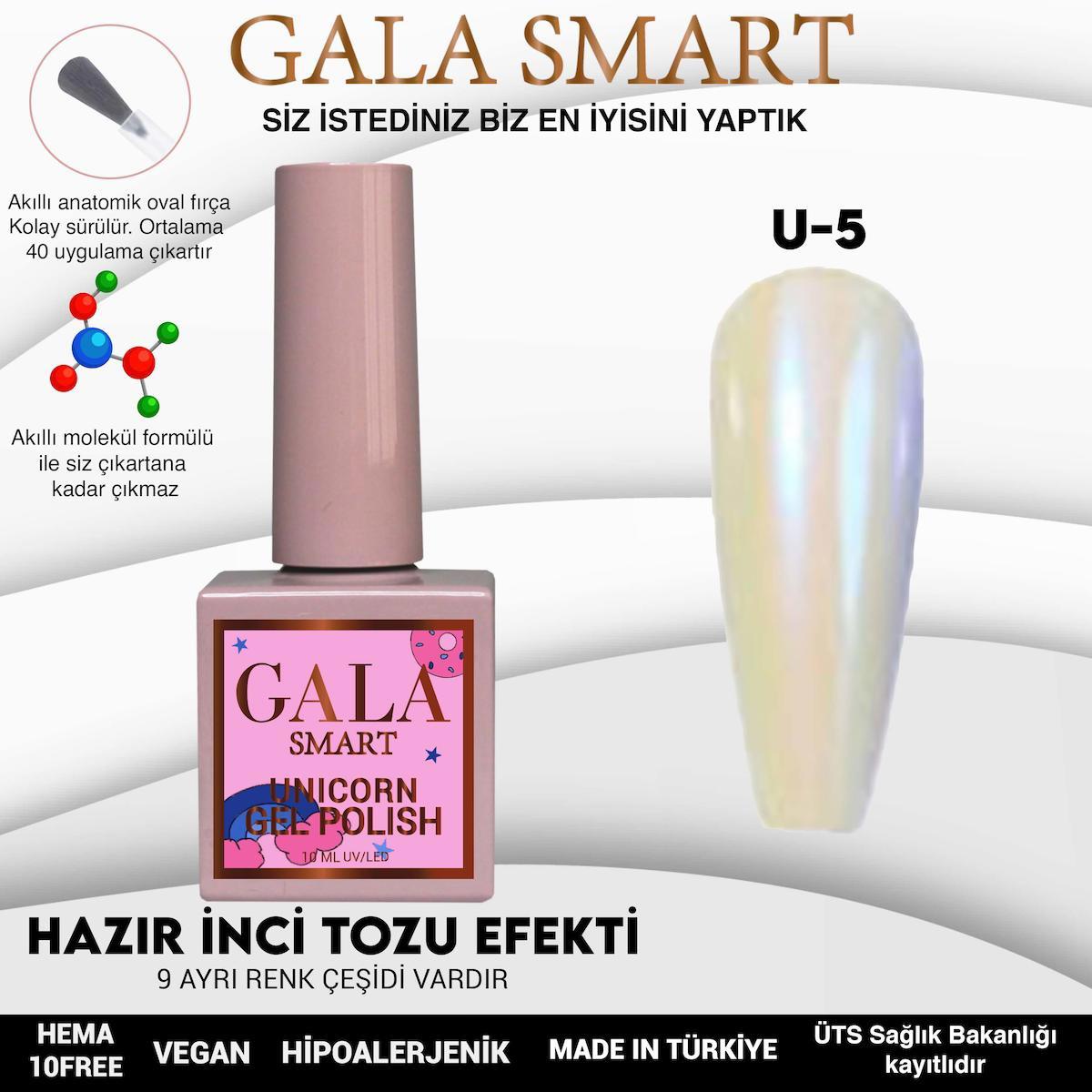 Gala Smart U5 Krem Sedefli Kalıcı Oje