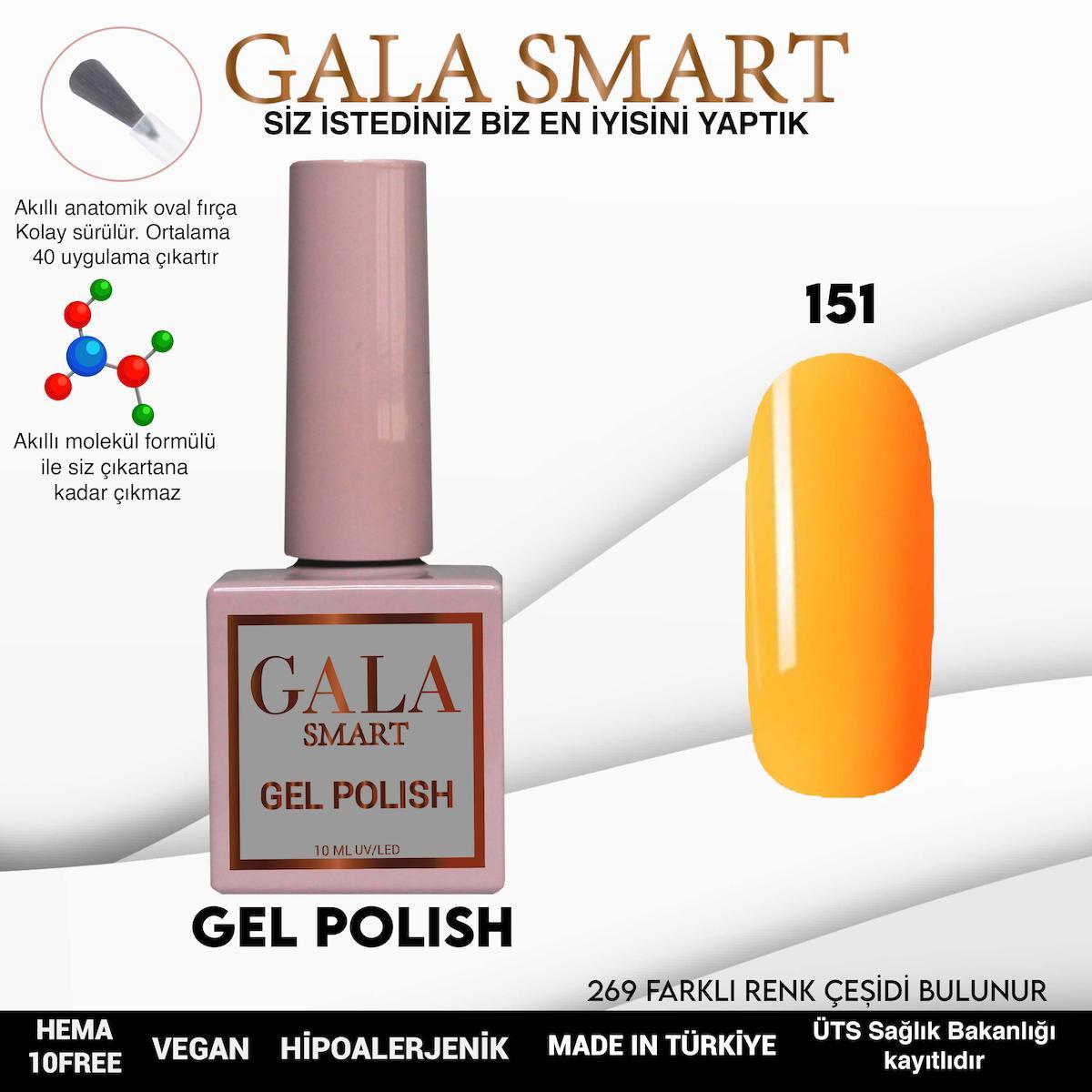 Gala Smart 151 Turuncu Parlak Kalıcı Oje