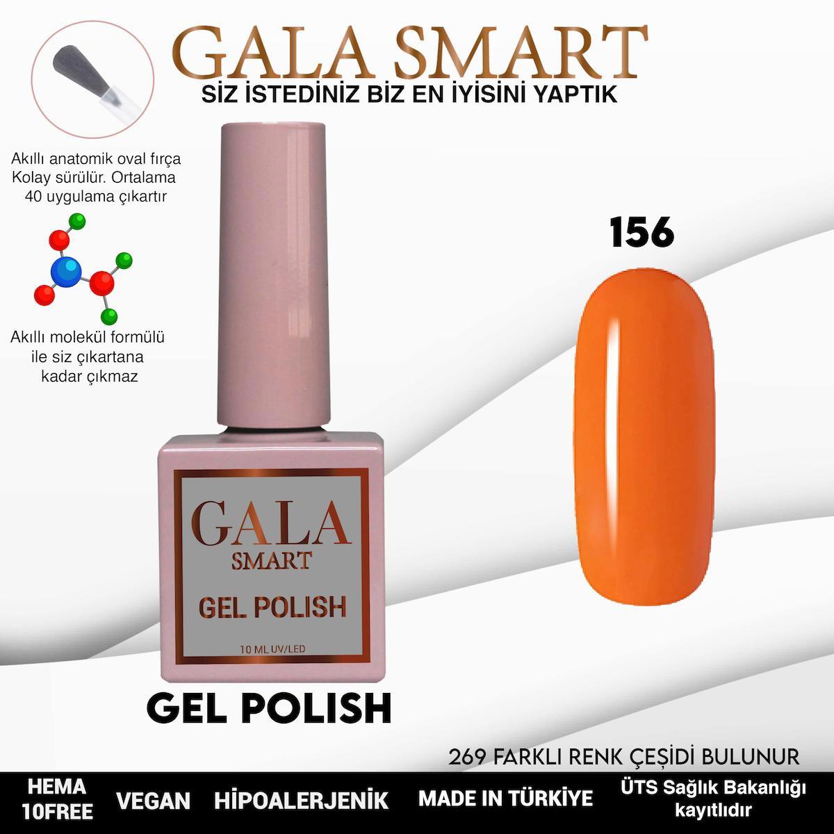 Gala Smart 156 Turuncu Parlak Kalıcı Oje