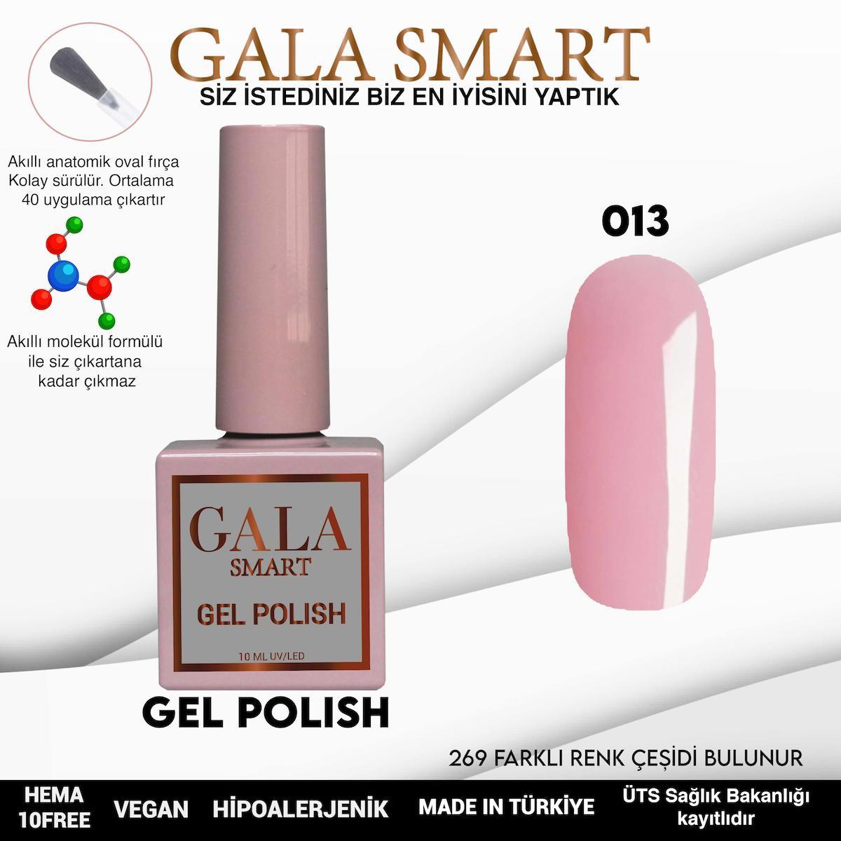 Gala Smart 13 Pembe Parlak Kalıcı Oje