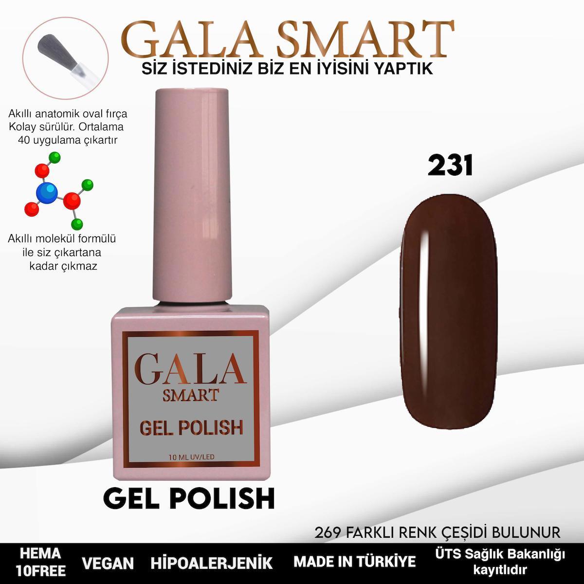 Gala Smart 231 Kahverengi Parlak Kalıcı Oje