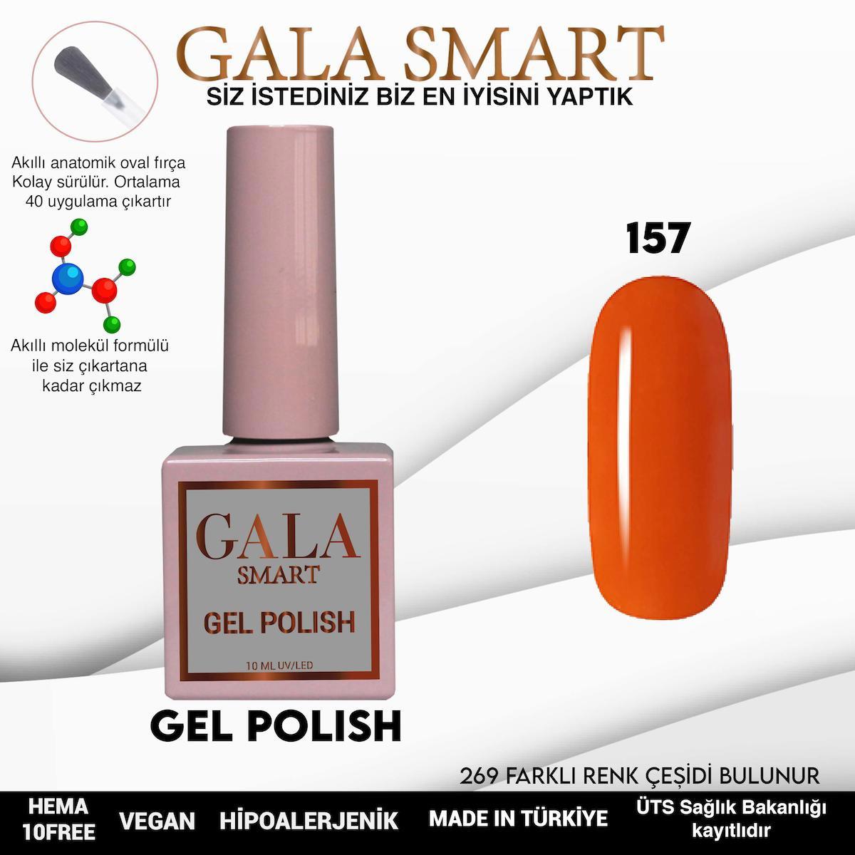 Gala Smart 157 Turuncu Parlak Kalıcı Oje