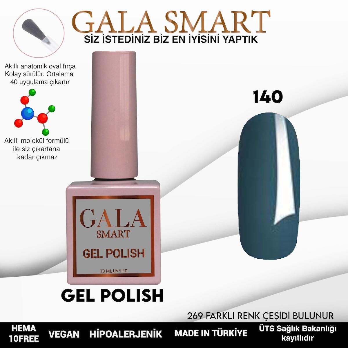 Gala Smart 140 Petrol Mavisi Parlak Kalıcı Oje
